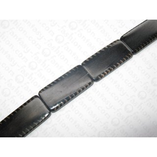 Horn flat rectangle pokpok black ld ca.40x20x5mm