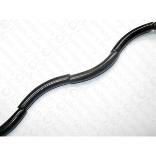 Horn bent tubes black ca. 50x8mm