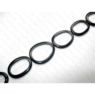Horn irregular rings black ca. 53x40x6mm