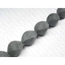 HornOlive-twist black matte horiz. lines 30x20mm