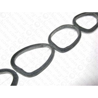 Horn IrregularOval Rings black matt ca.68x43x5mm