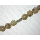 Grey-White Horn Sliced oval, ca. 26-28x20-22x5mm