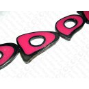 Black Horn slice with pink Resin ca. 110x60x10mm