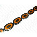 Black Horn fl.ov. disk w.orange Resin ca.54x35x7mm