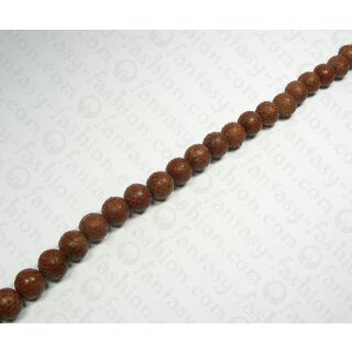 Wasserschlangen Leder Round Beads 10mm_Nutmeg Shiny