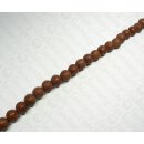 Watersnake leather Round Beads 10mm_Nutmeg Shiny