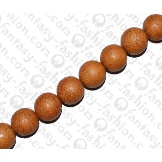 Watersnake leather Round Beads 10mm_Camel Shiny