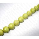 Watersnake leather Round Beads 10mm_Lime Green Shiny