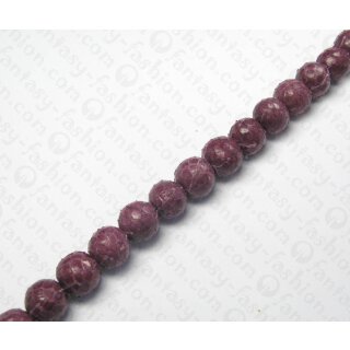 Watersnake leather Duhol Round Beads 10mm_Purple Shiny