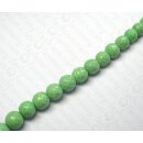 Watersnake leather Round Beads 10mm_Marine Green Shiny