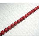 Watersnake leather Round Beads 15mm_Fuchsia Red Shiny