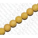 Watersnake leather Round Beads 30mm_Yellow Cream Shiny