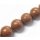 Watersnake leather Round Beads 30mm_Nutmeg Shiny