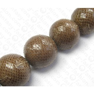 Wasserschlangen Leder Round Beads 30mm_Bison Shiny