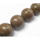 Watersnake leather Round Beads 30mm_Bison Shiny