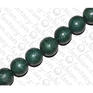 Watersnake leather Round Beads 30mm_June Bug Shiny