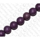 Watersnake leather Round Beads 30mm_Shadow Purple Shiny