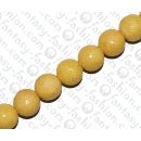 Watersnake leather Round Beads 35mm_Yellow Cream Shiny