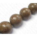 Watersnake leather Round Beads 35mm_Bison Shiny