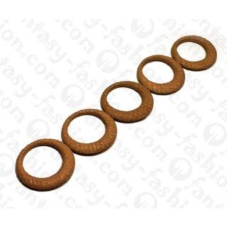 Wasserschlangen Leder Embossed Ring 45x6mm_Shell Matte