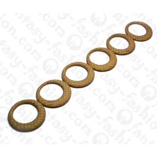 Watersnake leather Embossed Ring 45x6mm_Ivory Matte