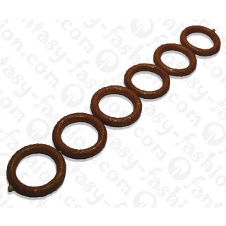 Wasserschlangen Leder Ring 58mm_Nutmeg Shiny