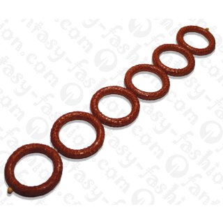 Wasserschlangen Leder Ring 58mm_Mineral Red Shiny