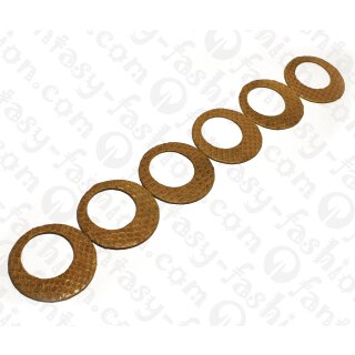 Wasserschlangen Leder Flat Ring 55x2mm_Banana Cream Shiny