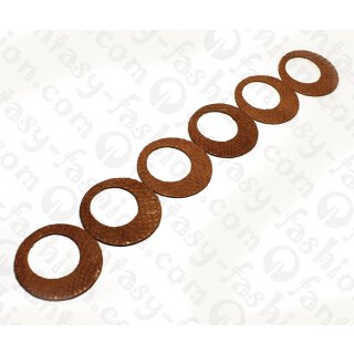 Wasserschlangen Leder Flat Ring 55x2mm_Tortoise Shell Shiny