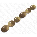 Watersnake leather Flat Round with Hole 50x2mm_Natural...