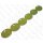Wasserschlangen Leder Flat Round with Hole 50x2mm_Lime Green Shiny