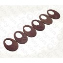 Watersnake leather Flat Teardrop with Calar 50x5mm_Bright...