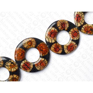 resin black with santol cracking inlay donut 70x10mm hole 30mm