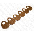 Watersnake leather Flat Teardrop with Hole 60x2mm_Tobacco...