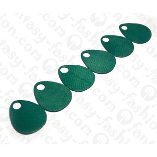 Wasserschlangen Leder Flat Teardrop with Hole 60x2mm_Deep Jungle Shiny