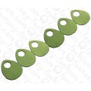 Watersnake leather Flat Teardrop with Hole...