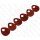 Wasserschlangen Leder Flat Teardrop with Hole 60x2mm_Mineral Red Matte