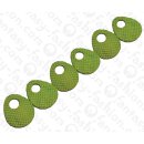 Watersnake leather Flat Teardrop with Hole 60x2mm_Lime...