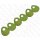 Wasserschlangen Leder Flat Teardrop with Hole 60x2mm_Lime Green Matte