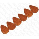 Watersnake leather Flat Teardrop 55mm_Golden Oak  Shiny