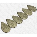 Wasserschlangen Leder Flat Teardrop 55mm_Silver Mettalic