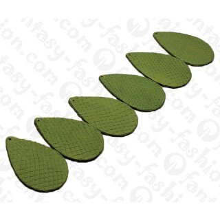 Watersnake leather Flat Teardrop 55mm_Beetle Matte