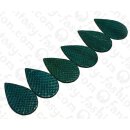 Watersnake leather Flat Teardrop 55mm_Snorkel Blue Shiny