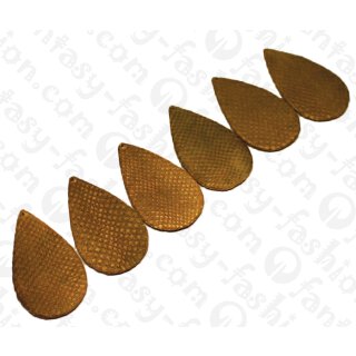 Wasserschlangen Leder Flat Teardrop 55mm_Dark Gold
