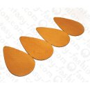 Watersnake leather Flat Teardrop 110x68mm_Golden Oak Matte