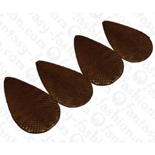 Watersnake leather Flat Teardrop 110x68mm_Shopping Bag Shiny