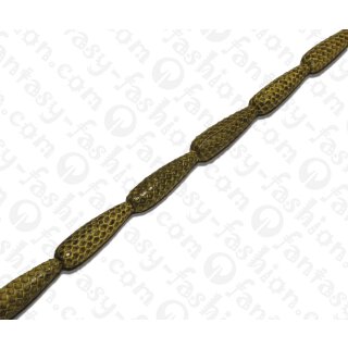Watersnake leather Long Rounded Teardrop 45x10mm_Natural Tiger Shiny