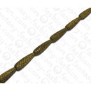 Watersnake leather Long Rounded Teardrop 45x10mm_Natural...