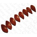 Watersnake leather Twisted Leaf 57x27mm_Mineral Red Shiny