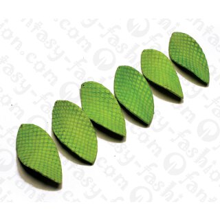 Watersnake leather Twisted Leaf 57x27mm_Classic Green Matte